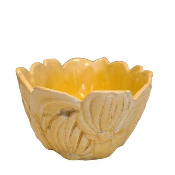 Royal Haeger Oval Fruit Bowl Yellow Center Piece Planter 11½" Floral Design MCM - Picture 5 of 15